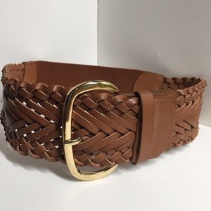 bebe braided weave waist belt